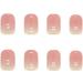 24Pcs Square False Nails Set - Orange Pink Full Cover Fake Nails with Glue & DIY Tools for Women - Removable Nail Tips Kit - Buy Online on GoSupps.com