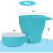 Vicloon Collapsible Silicone Baby Snack Cup - Non Spill Snack Catcher with Lid for Toddler, Blue - Buy Online on GoSupps.com