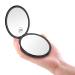 Mpowtech Magnifying Compact Mirror  1x/10x Magnification Travel Makeup Mirror - Pocket Mirror for Handbag Purse - Handheld 2-Sided Portable Mirror Compact Mirror for Gift(1x/10X-Black-Round)