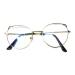 Newada Stylish Cat-Eye reading glasses for women blue light blocking metal reading glasses anti-eyes load flat computer light level (color: golden size: +2.50)