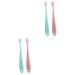minkissy Toothbrush Baby Shower Gift Toddlers Teeth Cleaning Brush Small Head Oral Care 4 Pack