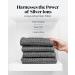 SUTERA Silverthread Waffle Towel California | Quick Drying & Ultra Soft Luxury Hand Towel | Grey 16x30 - Buy Online on GoSupps.com