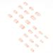 Morily Orange French Tip Press on Fake Nails - 24Pcs Short Square Clear Pink Acrylic Yellow False Nails for Women - Buy Online on GoSupps.com