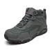 NORTIV 8 Men's Waterproof Hiking Boots Military Tactical Work Boots Lightweight Mid Ankle Trekking Outdoor Combat Boots 6.5 Grey