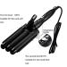 3 Barrel Curling Iron - Ceramic Hair Waver with Adjustable Temperature | Portable Black Hair Curler for Travel with Heat Resistant Glove - Buy Online on GoSupps.com