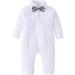 AmzBarley Baby Boys Gentleman Suit | White Tuxedo Rompers | Birthday Party Outfit | 3-6 Months - Buy Online on GoSupps.com