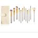 12 piece makeup brush set with bag make up brushes 16-17 cm length includes brushes for Foundation Blusher Powder Blending Eyeshadow and Concealer Brushes Handle design Synthetic material  - Buy Online on GoSupps.com
