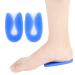 Grips Heel Cushion Pads Silicone Heel Protectors Shock Absorption Foot Orthotic Inserts Adult Soft Sports for Plantar Fasciitis and(X-Large) Transparent