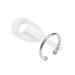 Deafmetal USA Retention Hearing Aid Cuff and Silicone Holster Attachment - Fits BTE and RIC Hearing Aids and BTE Cochlear Implant Processors - Keep Hearing Devices Secured - Silver - 1 Ear 1 Ear Silver