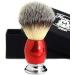 Premium Synthetic Hair Shaving Brush | Red & Silver Handle | Perfect Men's Gift Box - Buy Online on GoSupps.com