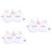 Mobestech 3pcs Sleeping Masks Kids Eye Mask Cooling Sleep Mask Night Blindfold Sleep Masks Cute Sleeping Eye Mask Breathable Eyeshade Kids Mask Night Eyeshade Child White Cartoon Facial Mask 1 Count (Pack of 1) Whitex3pcs
