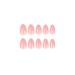 Justotry 24-Piece Pink Oval Press-On Nails | French Tip Almond Art Fake Nails for Women Short & Beautiful Artificial Fingernails - Buy Online on GoSupps.com