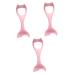 KALLORY 3pcs Eyeliner Auxiliary Artifact Silicone Stamps Lash Tool Mascara Applicator Guard Eyeshadow Simple 15X4.5CMx3pcs Pinkx3pcs