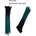 Buy Dreadlocks Hair Extension Art | Synthetic Afro Kinky Strands for Braiding - Black to Lake Blue 60cm (10 M ches) - International Shipping Available - Buy Online on GoSupps.com