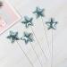 Buy Ailexi Handmade 10-Piece Leather Reflective Glitter Cake Toppers - Light Blue & Silver Stars for Cupcakes & Ice Cream - Buy Online on GoSupps.com