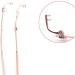 VekkEr Rimless Eyeglass Temple Replacement - 1 Pair Rhinestone Metal Temples in Pink | International Shipping - Buy Online on GoSupps.com