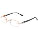 GHARAZ Women Men Diamond Cut Edge Blue Light Filter Reading Glasses Fashion Frameless Computer Reader Brown (Size : 1.5+)