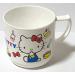 Sanrio Hello Kitty Hand Cups Polypropylene 7.2 7 9.8 cm 240ml Dinnerware Drinkware Saucers Kitchen (Blue)