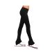 ChloeNoel P23-2 Contrast Waist Figure Skating Pants Black Adult Small Black