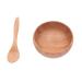 Bamboo bowl and spoon mixing bowl with stirring rod spatula for mixing face masks make-up storage