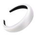 Satin Padded Headbands for Women Solid Plastic Thick Hair Hoop Girls Sponge Non-slip Hairbands Hair Accessories (White) Women's headband