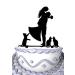 Meijiafei Groom Hold Bride with 3 Cat Wedding Party Acryilc Cake Topper
