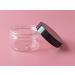 6 Pack Empty Plastic Glasses with Black Lid - Wide Opening Round Containers for Cosmetics Makeup Cream Lotion & Eyeshadow - 250g Each - Buy Online on GoSupps.com