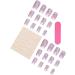 24Pcs Press on Nails Medium Fake Nails Acrylic T-Shape False Nails Summer Reusable Ombre Artificial Nails for Women Girls - Buy Online on GoSupps.com