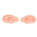 Fake ear model easy to wear reusable simulation realistic practical experience soft human silicone ear widespread for ear piercing (light skin color)
