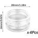 Empty Sample Pots 4 Pcs Empty Plastic Cosmetic Jars Clear Travel Cosmetic Container Mini Cosmetic Containers for Face Creams Sample Make-Up Transparent - Buy Online on GoSupps.com