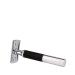 M HLE NEO Safety Razor | Eco-Friendly Double Edge Razor for Beginners & Experts | Chrome & Black Silicone Grip | Sustainable & Reusable for Men & Women - Buy Online on GoSupps.com