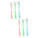 Beaupretty 6 Pcs cleaning brush tough limpiador de lengua baby gum household cleaning adults scrapers child brush aldult 17X3CMx2pcs Assorted Colorx2pcs
