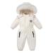 Baby Girls' Snowsuits Kids Waterproof Romper Ski Jackets Suit Boys Fleece Coat Windproof Outwear White 3-4 Years