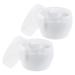 Bo te Poudre Rechargeable pour B b 2 Pcs Blanc avec Houppette tanche Format Voyage pour Soin Peau Sensible Accessoire Indispensable pour Couches et Sorties