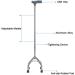 Ergonomic Four-Legged Crutches Elderly Crutches with Non-Slip Tips Lightweight Walking Cane Purposiveness - Buy Online on GoSupps.com