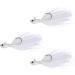 Bucktail Jig 3 Pack  Saltwater/Freshwater  Multiple Sizes, for Flounder/Fluke/Striper/Bass 1/2 OZ