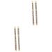 NOLITOY 4 Pcs White Eyeliner Eyebrow Pencil with Brow Brush Double Head Eyebrow Pencil Makeup Pen Miniature 1 count (Pack of 1) As Shownx2pcs