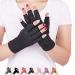 DISUPPO Arthritis Gloves Women and Men Relieve Pain from Rheumatoid RSI Carpal Tunnel Compression Gloves Fingerless for Computer Typing Dailywork Hands and Joints Pain Relief (Black Medium) Black M (Pack of 1)