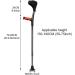 Adult Forearm Crutches Crutches Mobility Device Height Adjustable Aluminum Cane/Black/1 Pair Lucky Star Black 1 Pair - Buy Online on GoSupps.com