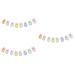 Warmhm Paper Easter Banner 3 Pcs Easter Flag Spring Baby Paper The Sign Easter Paper Bunting 17.5X10CMx3pcs Colorfulx3pcs