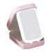 Qwertfeet LED Three-Color Adjustable Makeup Mirror Three Colors Brightness Adjustable Makeup Mirror with Lights Pink