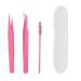 2 pieces of eyelashes tweezers and 1 eyelash brush eyelash tweezers set made of stainless steel especially tweezers and curved tweezers professional tweezers eyelashes eyelash tweezers for eyelash extensions