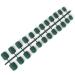 Dajidafu 24 Pieces Square Head Frosted Coffin False Nails DIY Exquisite French Style Unique Elegant Colour-fast Acrylic Nail 15blackish green - Buy Online on GoSupps.com
