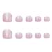 VOGE 24Pcs Glossy Pearl Pink Fake Toe Nails Tips - Full Coverage Press on Acrylic False Toenails Art Kit for Girls and Women - Buy Online on GoSupps.com
