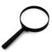 75mm Black Portable Magnifying Glass Magnifier for Reading Practical