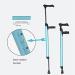 Adjustable Underarm Crutch Ergonomic Walking Crutch with Comfy Handle Blue Aluminum Crutch for Adults for Seniors Disabled Elderly Prosperous - Buy Online on GoSupps.com