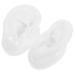 Baluue 1 Pair Ear Mold Ear Cleaning Tools Faux Piercing Jewelry Bead Holder Artificial Silicone Ear Silicone Ear Model Display Ear Piercing Imitation Real Ear Acupoint Learning Tool Soft