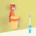 Children toothbrush holder toothic holder Christmas gift cartoon animals bathroom bathroom cups glass bathing ball toothpaste holder bracket toothbrush washing with 1x free toothbrush (duck) tiger