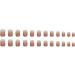 24PCS Short Coffin Full Cover False Nails with Glue Stickers - Glitter Gradient French Fake Nails for Women and Girls - Buy Online on GoSupps.com