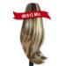 RemyHaar.eu - 30cm hairpiece braid ponytail hair extension straight - 30cm 12" (100g band) 6/613# (brown highlights)